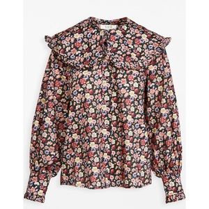 Sea New York Leslie Liberty Blouse - black floral
